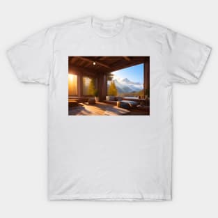 Stunning view of the Dolomite Mountains in Italy in Winter T-Shirt